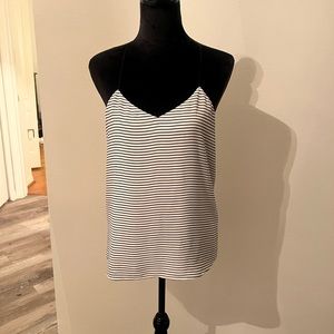 Express black and white stripped tank top size m